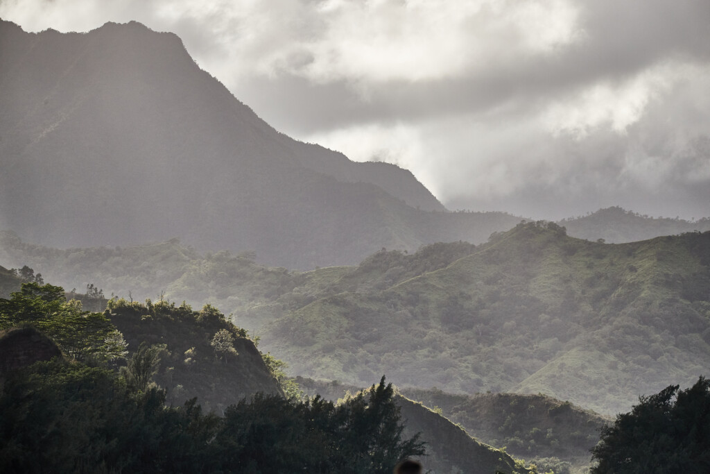 Cloudy Mountains Of Kauai After Rainfall Hanalei, Hawaii, United States