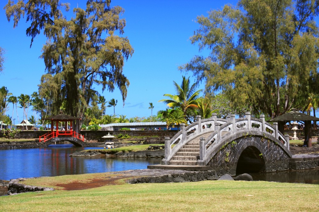 Bridge At Lilioukalani Gardens, Big Island, Hawaii
