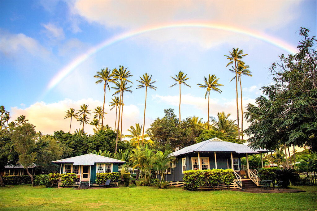 Rainbow over Cottages